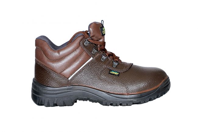 HIGH TECH HI ANKLE SAFETY SHOES HT 804 BROWN